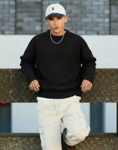 �G�C�\�X �����Y �A�E�^�[ �j�b�g�E�Z�[�^�[ �Z�[�^�[ �j�b�g ASOS DESIGN extreme oversized boxy fit knit sweater Black �u���b�N
