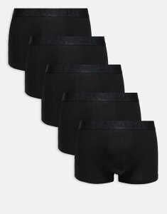o[ACh Y A_[EFA gNX Rbg River Island 5 pack cotton stretch boxer briefs Black ubN