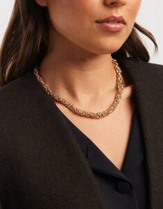 ANZTCY fB[X ANZT[ lbNXE`[J[Ey_ggbv [X Accessorize textured luxe chain necklace GOLD S[h