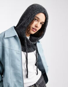�I�u�W�F�N�g ���f�B�[�X �A�N�Z�T���[ �X�q �j�b�g Object knit balaclava in dark gray melange Dark Gray Melange �O���[