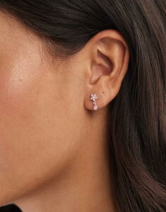 LOX[CA fB[X ANZT[ sAXECO Kingsley Ryan gem set flower drop earrings in sterling pink sN