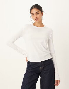 �t���[�s�[�v�� ���f�B�[�X �g�b�v�X T�V���c Free People Nova long sleeve T-shirt IVORY �A�C�{���[