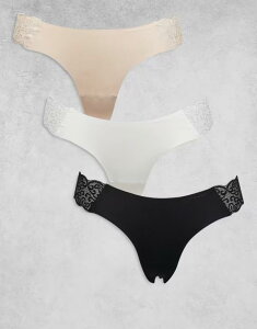 �R�b�g���I�� ���f�B�[�X �A���_�[�E�F�A �u���[�t�p���c Cotton On 3 pack party panties seamless g-string briefs Multi �}���`�J���[