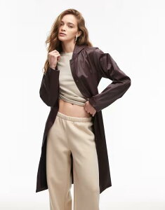 CY fB[X AE^[ WPbgEu] A C WPbg Rains 12020 a-line belted waterproof longer jacket in maroon 129 Depth }[