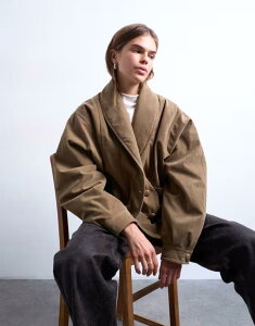 gbvVbv fB[X AE^[ WPbgEu] XG[h WPbg Topshop faux suede shawl collar bomber jacket in tan tan ^
