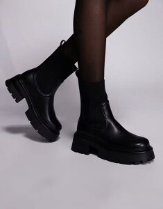 �V�~ ���f�B�[�X �V���[�Y �u�[�c�E���C���u�[�c �A���N�� �u�[�c SIMMI Shoes Simmi London Paulie chunky low ankle boots BLACK PU �u���b�N