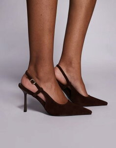 V~ fB[X V[Y Xb|E[t@[ XG[h q[ SIMMI Shoes Simmi London Exmoor slingback heeled shoes in chocolate suede Chocolate `R[g