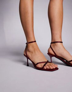�V�~ ���f�B�[�X �V���[�Y �T���_�� �q�[�� SIMMI Shoes Simmi London Eleonoora kitten heel sandals RED ���b�h