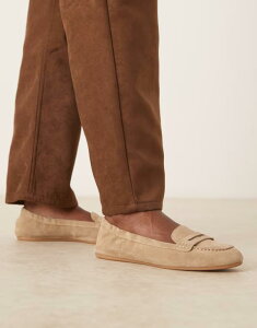 }S fB[X V[Y Xb|E[t@[ XG[h [t@[ Mango classic 100% suede loafers in latte LATTE