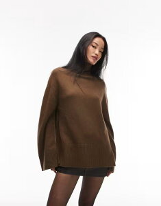 AhAU[Xg[[Y fB[X AE^[ jbgEZ[^[ nClbN Z[^[ jbg & Other Stories high neck relaxed knit sweater in mocha Mocha Brown uE