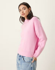 }S fB[X AE^[ jbgEZ[^[ nClbN Z[^[ Mango high neck sweater in pastel Pastel pink sN