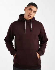 �u���[�u�\�E�� �����Y �A�E�^�[ �p�[�J�[�E�X�E�F�b�g �R���g���X�g Brave Soul hoodie with contrast drawstrings Burgundy �o�[�K���f�B