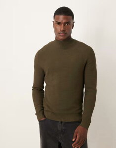 }S Y AE^[ jbgEZ[^[ nClbN Mango high necknit sweater heather GREEN O[