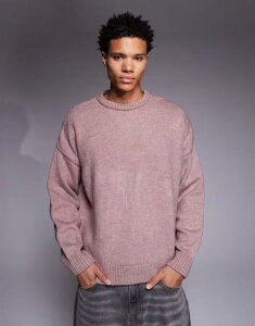 �G�C�\�X �����Y �A�E�^�[ �j�b�g�E�Z�[�^�[ ASOS DESIGN extreme oversized boxy fit knit sweater MAUVE �s���N