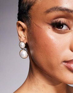 �g�D���[�f�J�f���X ���f�B�[�X �A�N�Z�T���[ �s�A�X�E�C�������O True Decadence double faux pearl stud earrings tone GOLD �S�[���h