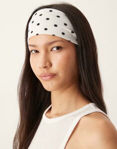 fUCr[h fB[X ANZT[ hbg W[W[ DesignB London jersey headband black polka dots Black ubN
