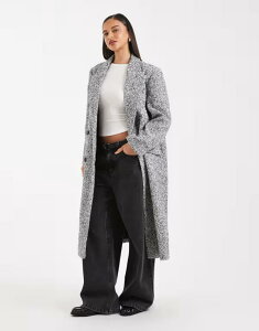 �G�C�\�X ���f�B�[�X �A�E�^�[ �R�[�g ASOS DESIGN oversizedad coat in mono herringbone MONO HERRINGBONE