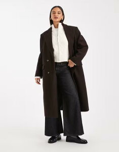 �G�C�\�X ���f�B�[�X �A�E�^�[ �R�[�g ASOS DESIGN oversizedad coat in chocolate Brown �u���E��