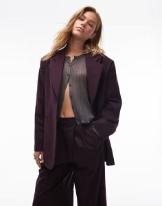 gbvVbv fB[X AE^[ WPbgEu] uU[ Topshop blazer - part of a set Merlot o[KfB