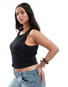 �I�����[�J�[�u ���f�B�[�X �g�b�v�X �^���N�g�b�v ���u ONLY Curve built-in bra ribbed tank top Black �u���b�N