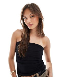 �u���[�u�\�E�� ���f�B�[�X �g�b�v�X T�V���c �R�b�g�� �W���[�W�[ Brave Soul cotton jersey bandeau top Black �u���b�N