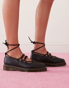 hN^[}[` fB[X V[Y Xb|E[t@[ [X Dr Martens Elphie II lace-up shoes Black ubN