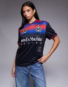 fEX GNX }Li fB[X gbvX TVc W[W[ Deus Ex Machina bouras moto jersey tee Black ubN