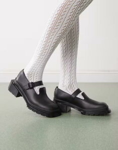 hN^[}[` fB[X V[Y Xb|E[t@[ U[ Dr Martens Maybole mary janeshoes leather Black ubN