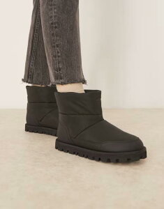 �G�C�\�X ���f�B�[�X �V���[�Y �u�[�c�E���C���u�[�c �i�C���� ASOS DESIGN Audrey nylon snow boots Black �u���b�N