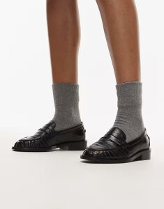 �u�����N�X ���f�B�[�X �V���[�Y �X���b�|���E���[�t�@�[ ���U�[ Bronx Next-Wagon premium leather loafers Black �u���b�N