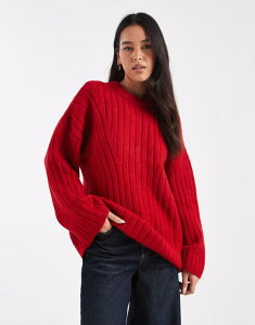 �G�C�\�X ���f�B�[�X �A�E�^�[ �j�b�g�E�Z�[�^�[ ���u�j�b�g �N���[�l�b�N ASOS DESIGN longline crew neck rib knit sweatered ���b�h