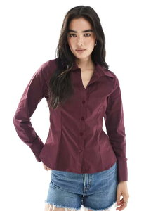 �~�X�Z���t�t���b�W ���f�B�[�X �g�b�v�X �V���c Misselfridge poplin fitted shirt in fig