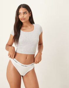 �J���o���N���C�� ���f�B�[�X �A���_�[�E�F�A �u���[�t�p���c �R�b�g�� Calvin Klein Icon Cotton Modal thong White �z���C�g