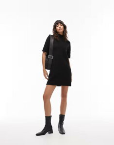 �A���h�A�U�[�X�g�[���[�Y ���f�B�[�X �g�b�v�X �����s�[�X �~�j�b�g & Other Stories knit mini dress with low statement belt Black �u���b�N