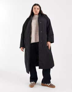 �I�����[�J�[�u ���f�B�[�X �A�E�^�[ �R�[�g ONLY Curve tie waist longline coat Black �u���b�N
