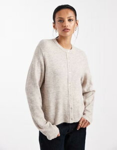 �I�����[ ���f�B�[�X �A�E�^�[ �J�[�f�B�K�� �j�b�g ONLY boxy knit cardigan Pumice stone �X�g�[��