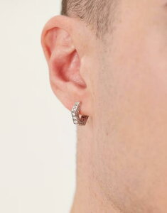 �G�C�\�X �����Y �A�N�Z�T���[ �s�A�X�E�C�������O ASOS DESIGN pave crystal hexagon earringsILVER �V���o�[