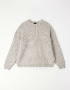 �G�C�\�X �����Y �A�E�^�[ �j�b�g�E�Z�[�^�[ ASOS DESIGN super oversized boxy fit knit fisherman rib sweater BEIGE �x�[�W��
