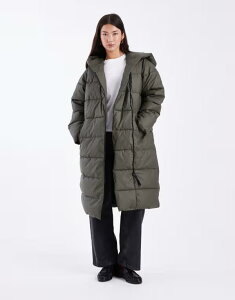 ���F�����[�_ ���f�B�[�X �A�E�^�[ �R�[�g Vero Moda longline hooded puffer coat in deep Grape leaf �O���[�v