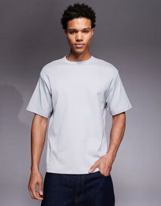 ���o�[�A�C�����h �����Y �g�b�v�X T�V���c ���M�����[�t�B�b�g River Island regular fit clean essential t-shirt Gray �O���[