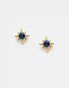 LOX[CA fB[X ANZT[ sAXECO Kingsley Ryan gold plated blue gem starburstud earringsapphire Tt@CA