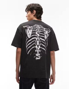 �I�[���Z�C���c �����Y �g�b�v�X T�V���c �O���t�B�b�N AllSaints Anatomica graphic T-shirt WASHED BLACK �u���b�N