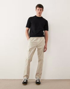 �G�C�\�X �����Y �{�g���X �J�W���A���p���c �J�[�S�p���c ASOS DESIGN slim pull on cargo pants BEIGE �x�[�W��