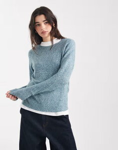 ���F�����[�_ ���f�B�[�X �A�E�^�[ �j�b�g�E�Z�[�^�[ Vero Moda round necknit sweater in teal melange MEDITERRANEAN �e�B�[��