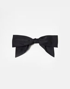 �L�b�`�� ���f�B�[�X �A�N�Z�T���[ Kitsch Fabric Bow Hair Clip 1 Pack - No Color �u���b�N