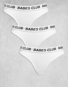 �u���[�u�\�E�� ���f�B�[�X �A���_�[�E�F�A �u���[�t�p���c Brave Soul 3 pack babes club thongs with elastic waistband WHITE �z���C�g