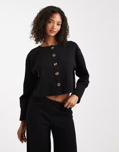 �~�X�Z���t�t���b�W ���f�B�[�X �A�E�^�[ �J�[�f�B�K�� Misselfridge super soft cardigan - part of a set black �u���b�N