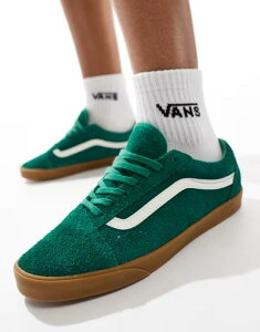 �o���Y ���f�B�[�X �V���[�Y �X�j�[�J�[ �X�G�[�h Vans Old Skoolowpro fluffy suede gum sole sneakers MID GREEN �O���[��