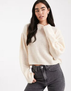 �~�X�Z���t�t���b�W ���f�B�[�X �A�E�^�[ �j�b�g�E�Z�[�^�[ Misselfridge slouchy knit sweater in light cream Light cream �N���[��
