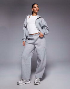 �G�C�\�X ���f�B�[�X �{�g���X �J�W���A���p���c �X�E�F�b�g�p���c ASOS DESIGN barreleg sweatpants with seam detail heather - part of a set Gray �O���[